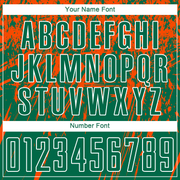 Custom Kelly Green Orange-White Sublimation Soccer Uniform Jersey