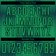 Custom Kelly Green Black Geometric Shapes Sublimation Soccer Uniform Jersey