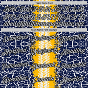 Custom Navy Light Gray Gold-Black 3D Esports Performance T-Shirt