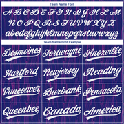 Custom Purple White 3D Pattern Two-Button Unisex Softball Jersey