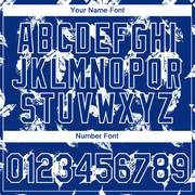 Custom Royal White 3D Pattern Design Tropical Palm Leaf Performance T-Shirt