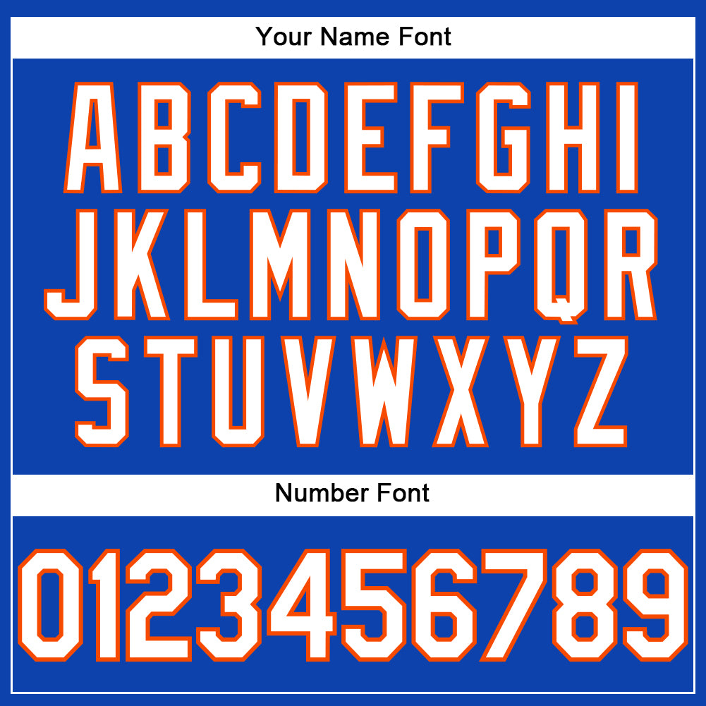 Custom Thunder Blue White-Orange Performance T-Shirt