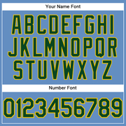 Custom Light Blue Green-Yellow Performance T-Shirt