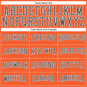 Custom Orange Steel Gray-White Long Sleeve Performance T-Shirt