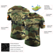 Custom Camo Olive-City Cream Performance Salute To Service T-Shirt