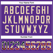 Custom Purple Vintage USA Flag-City Cream Performance T-Shirt