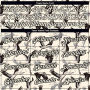 Custom Cream Black 3D Pattern Design Animal Crane Performance T-Shirt