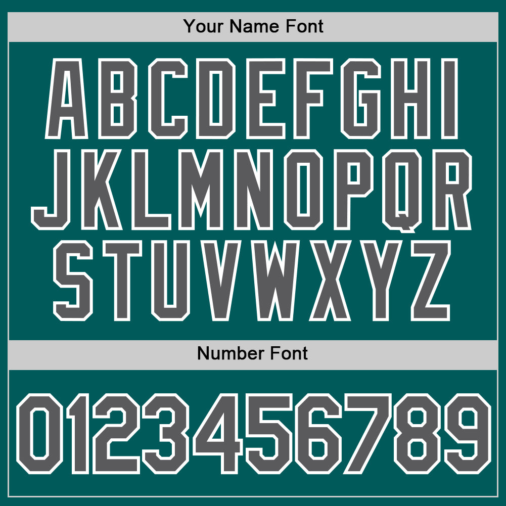 Custom Teal Steel Gray-White Performance T-Shirt