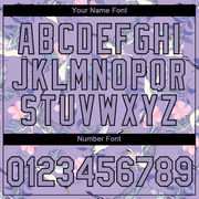 Custom Purple Black 3D Pattern Design Animal Crane Performance T-Shirt