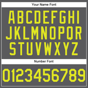 Custom Steel Gray Neon Yellow Performance T-Shirt