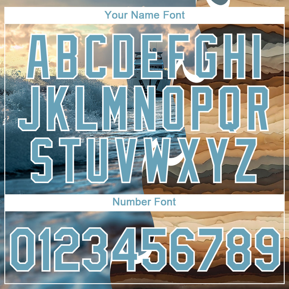 Custom Shadow Blue White 3D Pattern Design Sailing Cruise Ship Columbus Day Performance T-Shirt