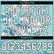 Custom Ice Blue White-Black 3D Pattern Design Sailing Ship Columbus Day Performance T-Shirt