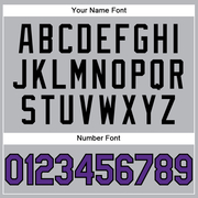 Custom Gray Purple-Black Performance T-Shirt