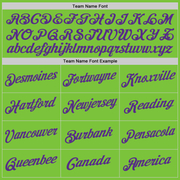 Custom Neon Green Purple Performance T-Shirt