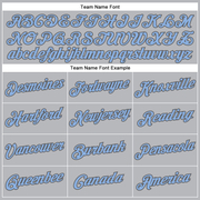 Custom Gray Light Blue-Steel Gray Performance T-Shirt