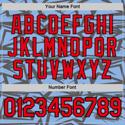 Custom Steel Gray Fire Red Light Blue-Black 3D Esports Performance T-Shirt