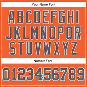 Custom Orange Steel Gray-White Long Sleeve Performance T-Shirt