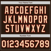 Custom Brown Red Pinstripe Cream Two-Button Unisex Softball Jersey