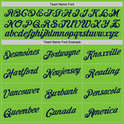 Custom Neon Green Navy Performance T-Shirt