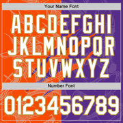 Custom Graffiti Pattern Purple Orange-Old Gold Scratch 3D Performance T-Shirt