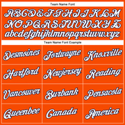 Custom Orange White-Navy Performance T-Shirt