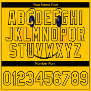 Custom Gold Black 3D Pattern Design Smile Emoji Performance T-Shirt