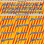 Custom Gold Navy-Fire Red 3D Esports Performance T-Shirt