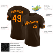 Custom Brown Bay Orange Performance T-Shirt
