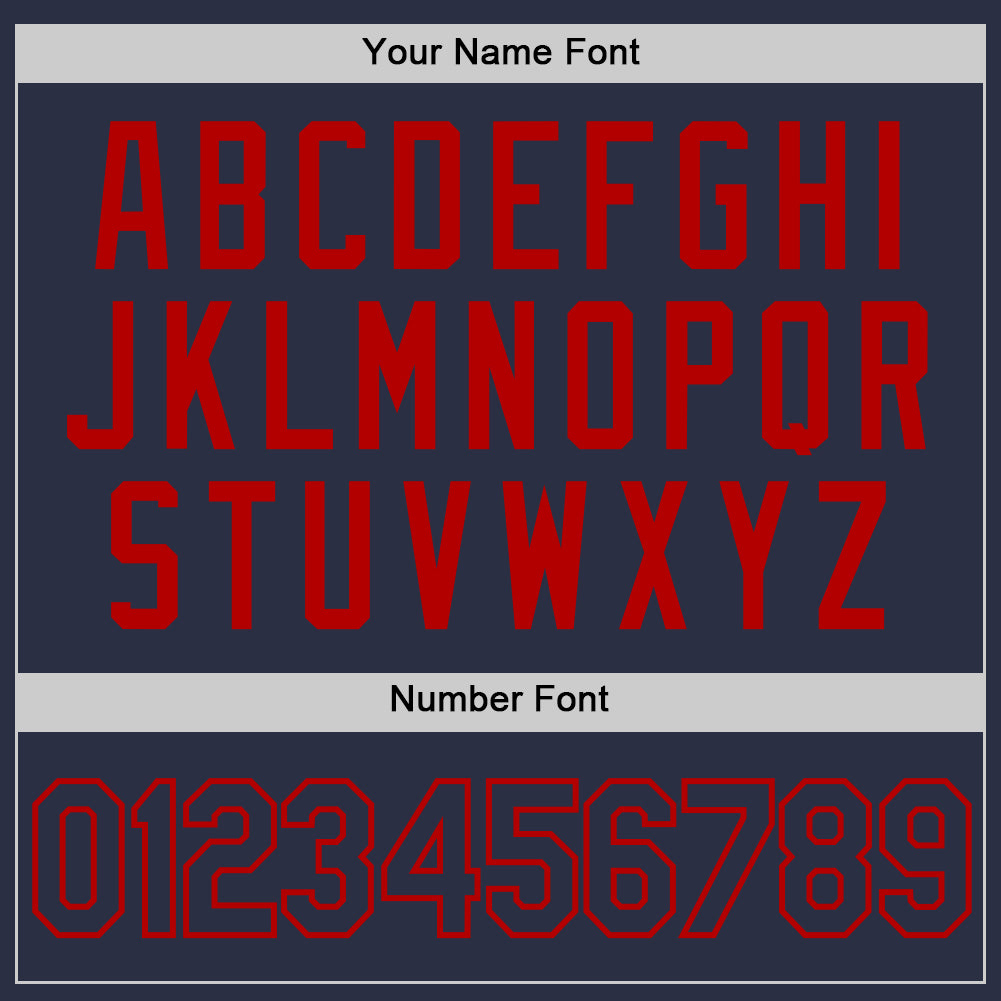 Custom Navy Navy-Red Performance T-Shirt