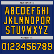 Custom Royal Black Pinstripe Gold Two-Button Unisex Softball Jersey