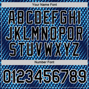 Custom Navy Black-Sky Blue 3D Esports Performance T-Shirt