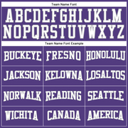 Custom Purple White-Gray Long Sleeve Performance T-Shirt