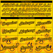 Custom Gold Black 3D Pattern Design Smile Emoji Performance T-Shirt