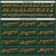 Custom Green Black Pinstripe Old Gold Two-Button Unisex Softball Jersey