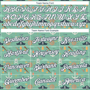 Custom Ice Blue White-Midnight Green 3D Pattern Design Sailing Ship Wheel Anchor Columbus Day Performance T-Shirt