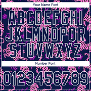 Custom Navy White 3D Pattern Design Tiger Performance T-Shirt