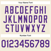 Custom Cream Purple-Gray Performance T-Shirt