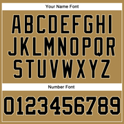 Custom Old Gold Black-Cream Long Sleeve Performance T-Shirt