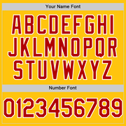 Custom Gold Red-White Performance T-Shirt