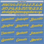 Custom Light Blue Gold Performance T-Shirt