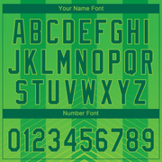 Custom Neon Green Kelly Green 3D Pattern Two-Button Unisex Softball Jersey