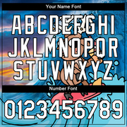 Custom Blue White-Black 3D Pattern Design Extreme Sport Cartoon Animal Deer Surfing Performance T-Shirt