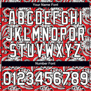 Custom Red White-Black 3D Pattern Floral Design Performance T-Shirt