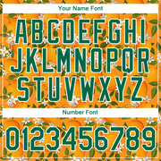 Custom Orange Kelly Green-White 3D Pattern Design Orange Citrus Fruit Performance T-Shirt