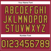 Custom Crimson Old Gold-Black Performance T-Shirt