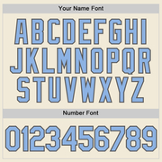 Custom Cream Light Blue-Steel Gray Performance T-Shirt