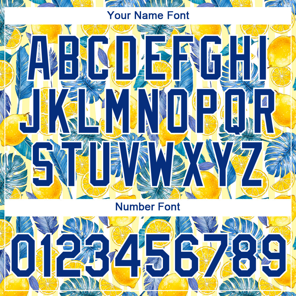 Custom White Royal 3D Pattern Design Hawaii Tropical Palm Leaves And Lemon Performance T-Shirt