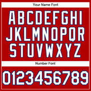 Custom Red White-Royal Performance T-Shirt