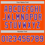 Custom Orange Purple-White Two-Button Unisex Softball Jersey