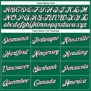 Custom Kelly Green White-Black Performance T-Shirt